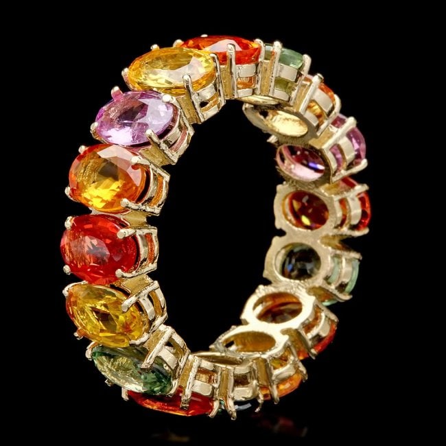 14k Yellow Gold 14.00ct Sapphire Ring: Retail: $5,600.00 ****** 14k Yellow Gold 14.00ct Sapphire Ring ****** Metal: 14k Solid Yellow Gold / Size: 10.5 / Total Item Weight: 7 grams / Country Made: United States / / Main Stone: Sapphire /