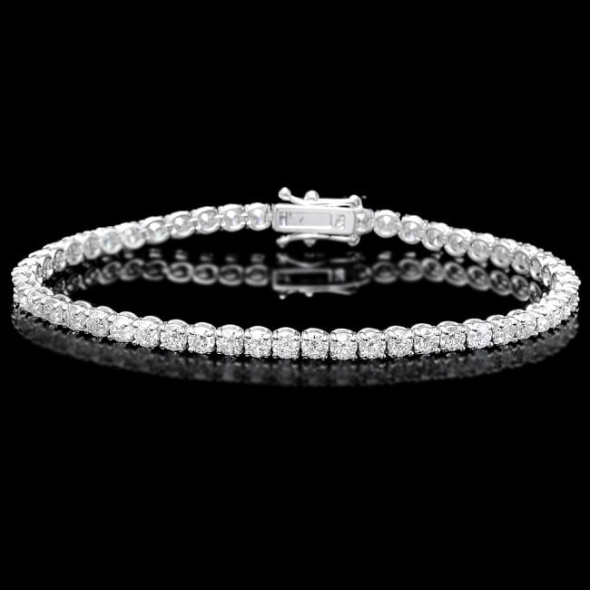 18k White Gold 7.50ct Diamond Bracelet: Retail: $24,700.00 ****** 18k White Gold 7.50ct Diamond Bracelet ****** Metal: 18k Solid White Gold / Size: 7 / Total Item Weight: 11.0 grams / Country Made: United States / / Main Stone: Diamond / Co