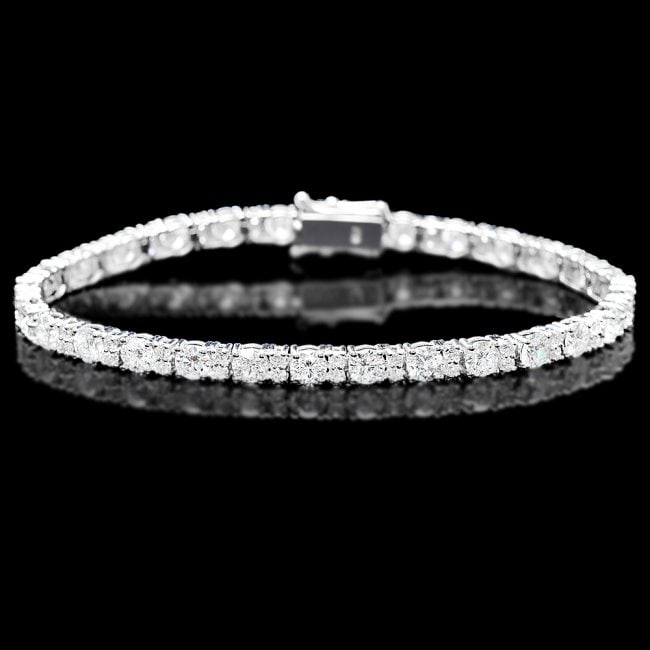 18k White Gold 8.70ct Diamond Bracelet: Retail: $33,800.00 ****** 18k White Gold 8.70ct Diamond Bracelet ****** Metal: 18k Solid White Gold / Size: 7 / Total Item Weight: 11.0 grams / Country Made: United States / / Main Stone: Diamond / Co