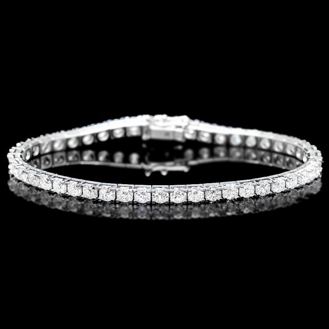18k White Gold 8.00ct Diamond Bracelet (1 of 6)