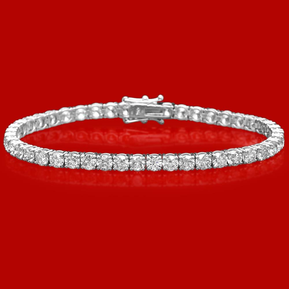 18k Gold 10.75ct Diamond Bracelet: Retail: $59,400.00 ****** 18k Gold 10.75ct Diamond Bracelet ****** Metal: 18k Solid White Gold / Size: 7 / Total Item Weight: 13.7 grams / Country Made: United States / / Main Stone: Diamond / Carat T