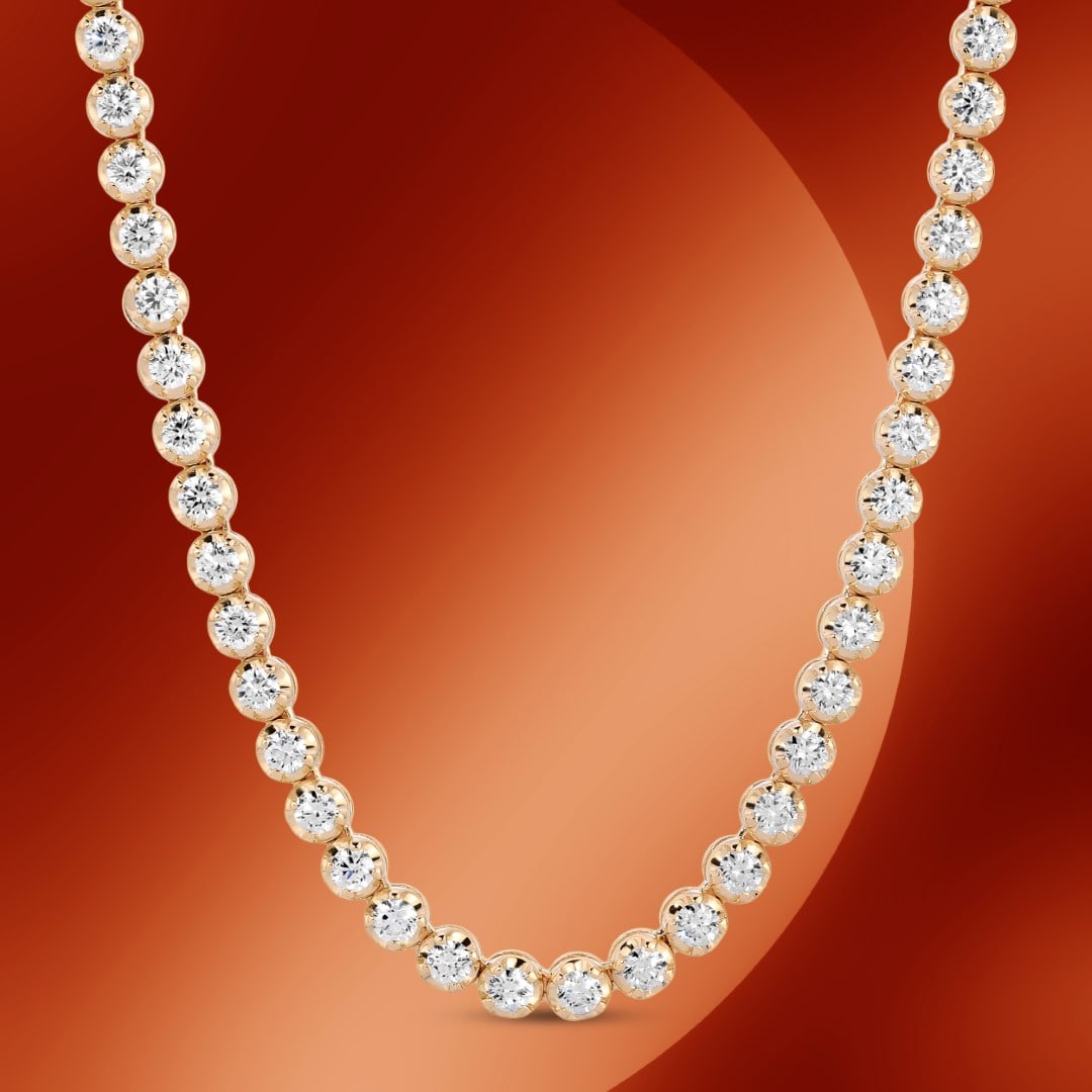 14K Gold 10.00cts Diamond Necklace (1 of 4)