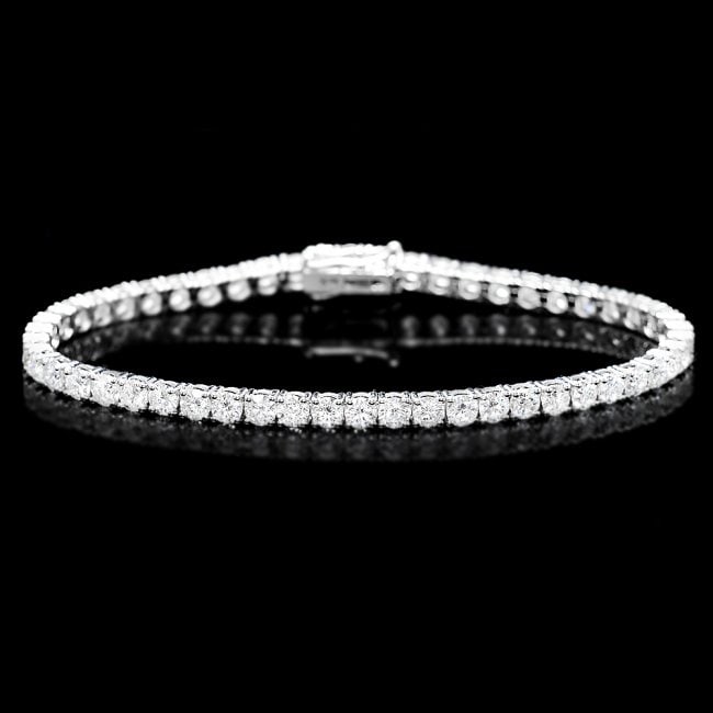 18k White Gold 8.00ct Diamond Bracelet (1 of 6)