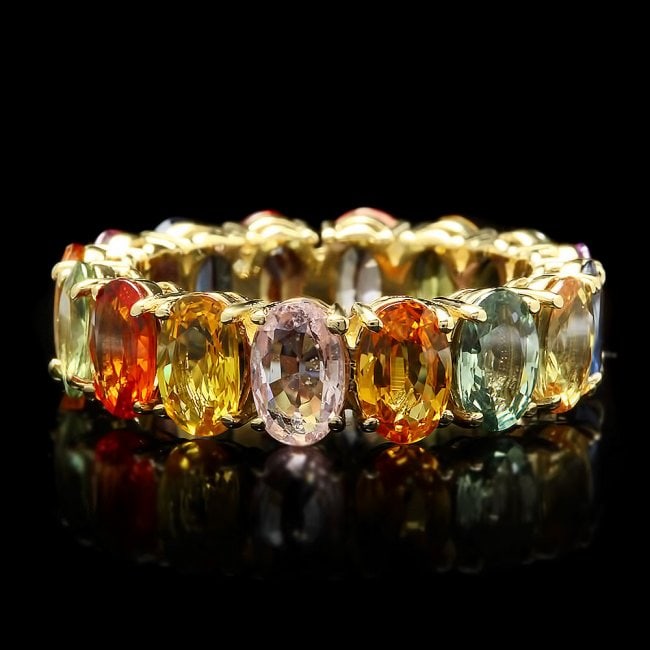 14k Yellow Gold 7.80ct Sapphire Ring (1 of 4)