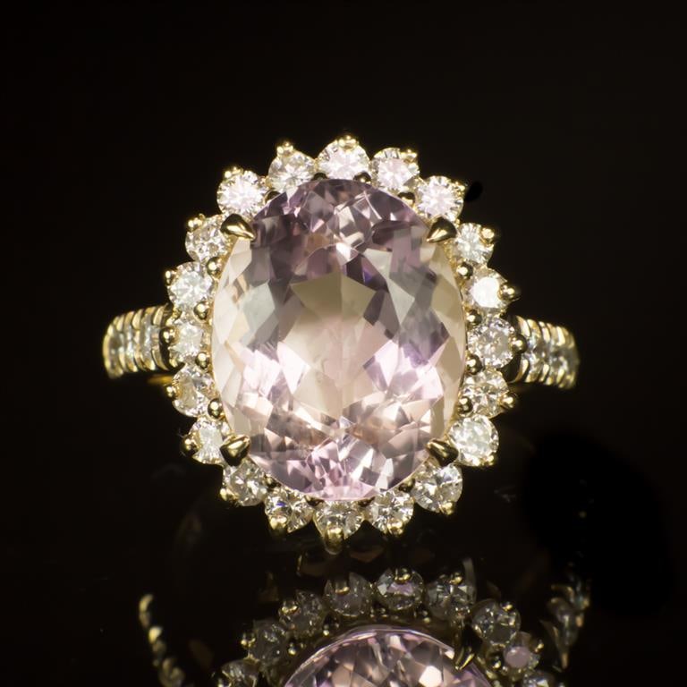 14K Gold 5.78ct Morganite 1.00ct Diamond Ring: Retail: $10,065.00 ****** Morganite & Diamond Ring****** Metal: 14K Solid Gold / Total Item Weight: 6.6 grams / Country Made: United States / / Main Stone: Morganite / Color: Light Pink / Carat Total