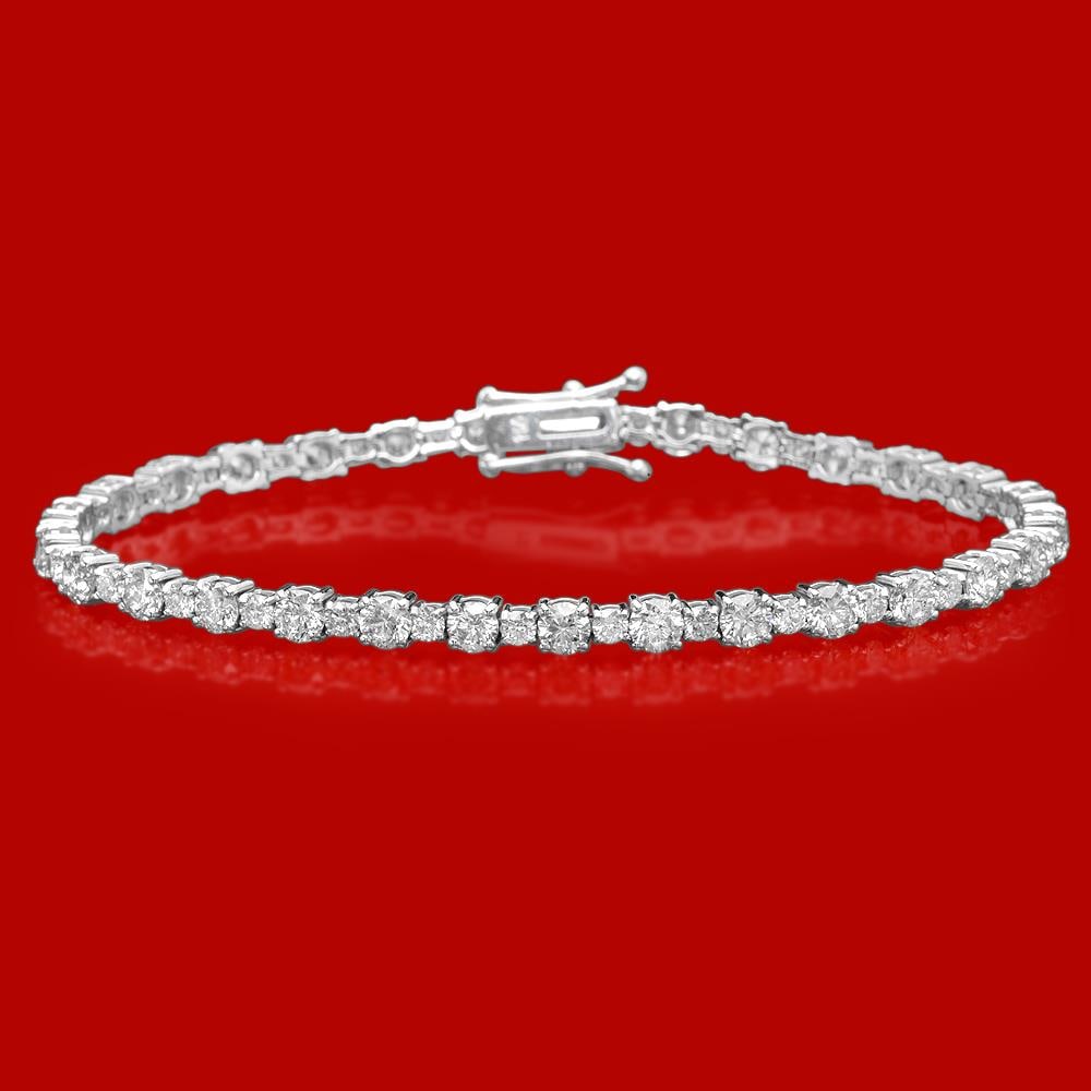 18k Gold 7.50ct Diamond Bracelet: Retail: $43,000.00 ****** 18k Gold 7.50ct Diamond Bracelet ****** Metal: 18k Solid White Gold / Size: 7 / Total Item Weight: 11.7 grams / Country Made: United States / / Main Stone: Diamond / Carat To