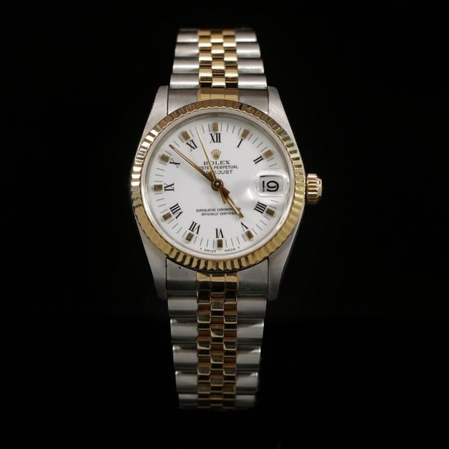 Rolex DateJust Two-Tone 31mm Women's: ****** Rolex DateJust Two-Tone 31mm Women's ****** One Womens, Rolex DateJust 31mm White Roman Dial Custom Womens Wristwatch Stainless Steel electronically tested and polished / Case: Stainless Steel,