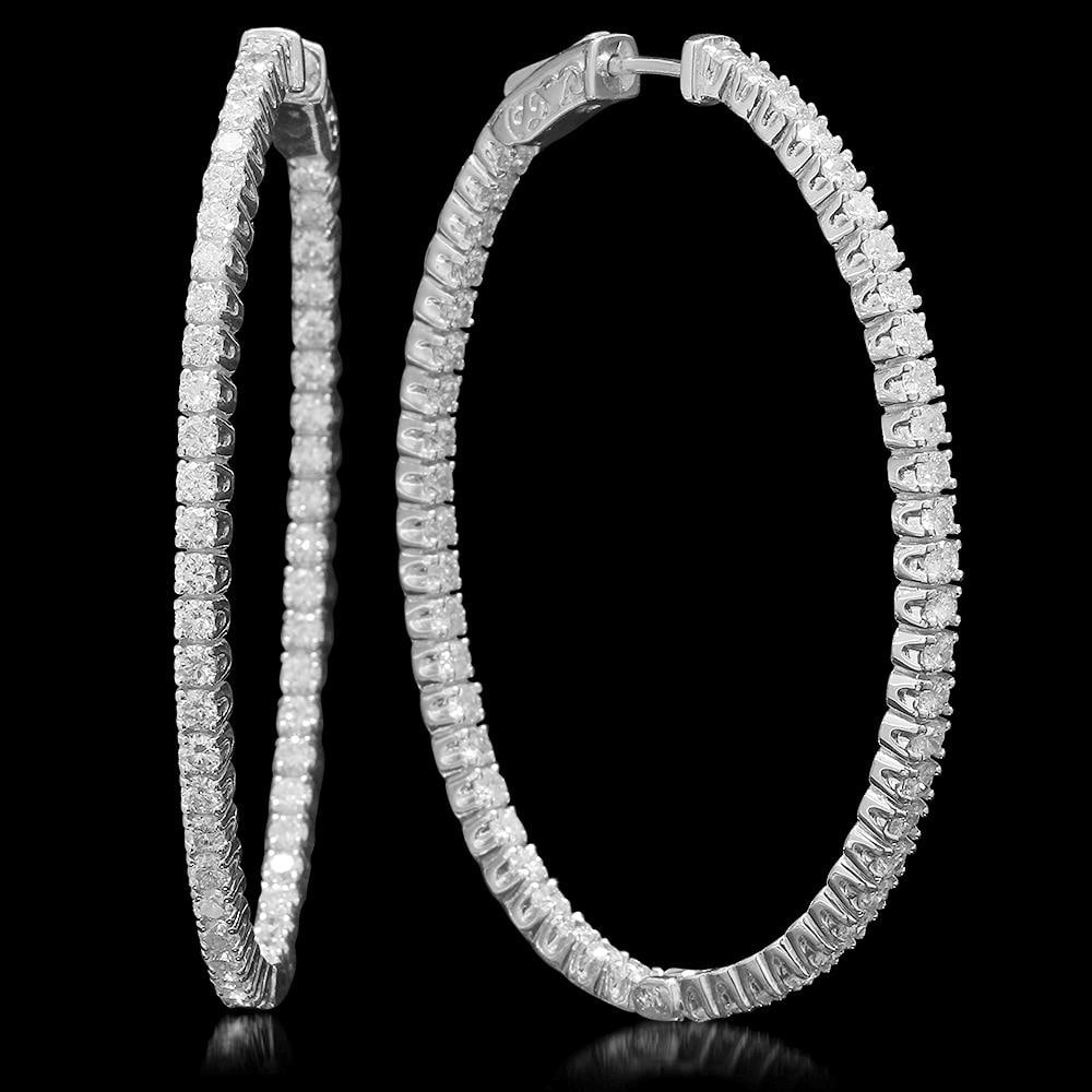 14K Gold 3.83ct Diamond Earrings (1 of 3)