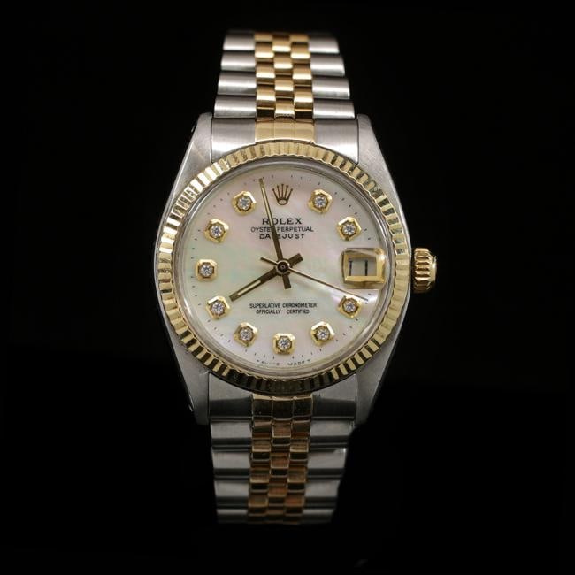 Rolex DateJust Two-Tone 31mm Women's Wristwatch: ****** Rolex DateJust Two-Tone 31mm Women's Wristwatch ****** One Womens, Rolex DateJust 31mm White “Mother of Pearl” Diamond Dial Womens Wristwatch Stainless Steel electronically tested and p