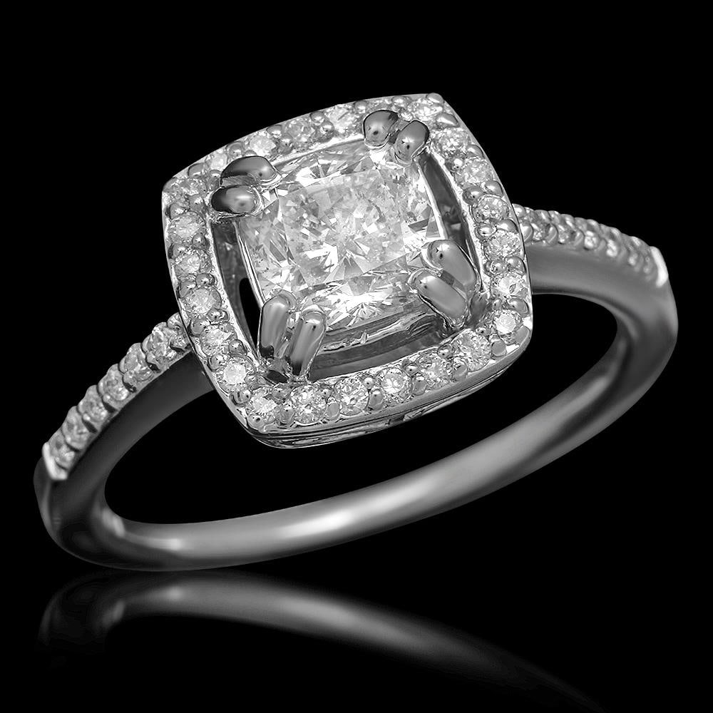 14K Gold 1.32ct Diamond Ring: Retail: $12,375.00 ****** 14K Gold 1.32cts Diamond Ring ****** Metal: 14K Solid Gold / Total Item Weight: 3.3 grams / Country Made: United States / / Main Stone: Diamond / Carat Total Weight: 1.10 / T