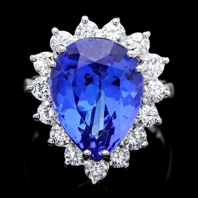18k Gold 9.00ct Tanzanite 1.35ct Diamond Ring (1 of 5)
