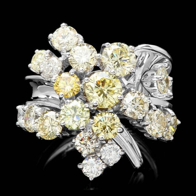14k White Gold 5.00ct Diamond Ring: Retail: $27,500.00 ****** 14k White Gold 5.00ct Diamond Ring ****** Metal: 14k Solid White Gold / Size: 6.5 / Total Item Weight: 10.0 grams / Country Made: United States / / Main Stone: Diamond / Colo