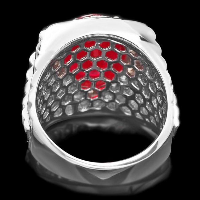 14k White Gold 10.00ct Ruby 0.80ct Diamond Ring - 5