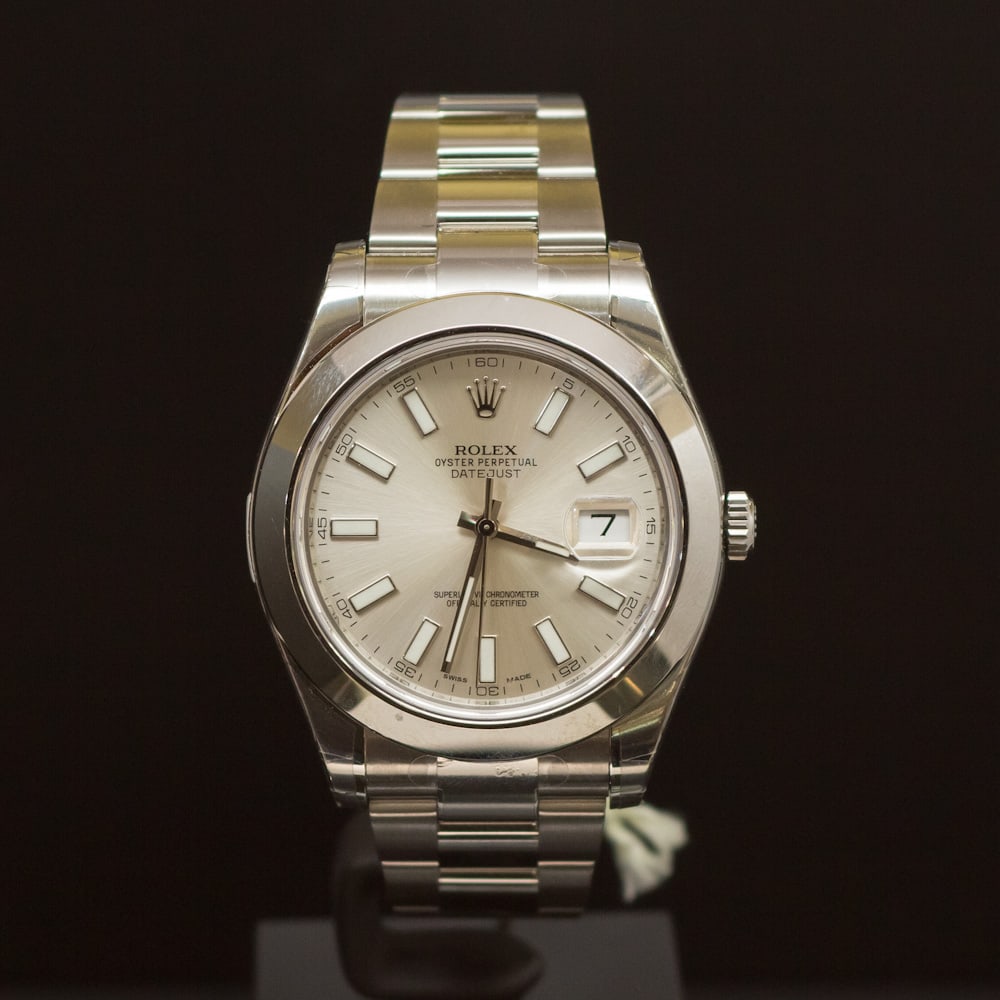 Rolex Stainless Steel Datejust 41mm Silver Dial Men's Wristwatch: ****** Rolex Stainless Steel Datejust 41mm Silver Dial Men's Wristwatch ****** One Mens, Rolex SS DateJust 41mm electronically tested and polished / Case: Stainless Steel, 41mm / Dial: Silver / Bracel