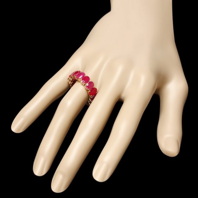 14k Yellow Gold 13.30ct Ruby Ring - 3