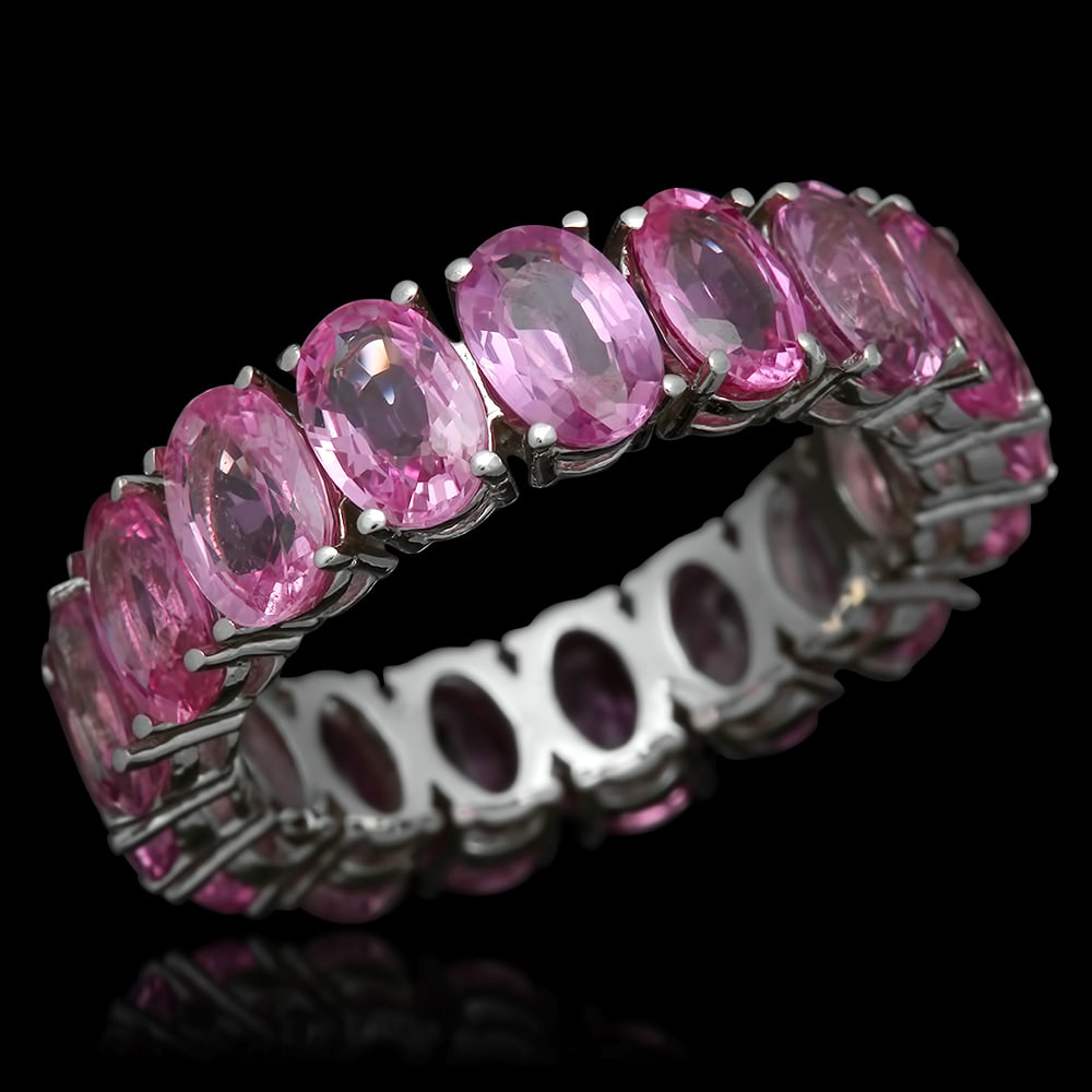 14K Gold 10.25ct Pink Sapphire Ring: Retail: $6,016.00 ****** 14K Gold 10.25ct Pink Sapphire Ring ****** Metal: 14K Solid White Gold / Total Item Weight: 5.5 grams / Country Made: United States / / Main Stone: Pink Sapphire / Carat Total