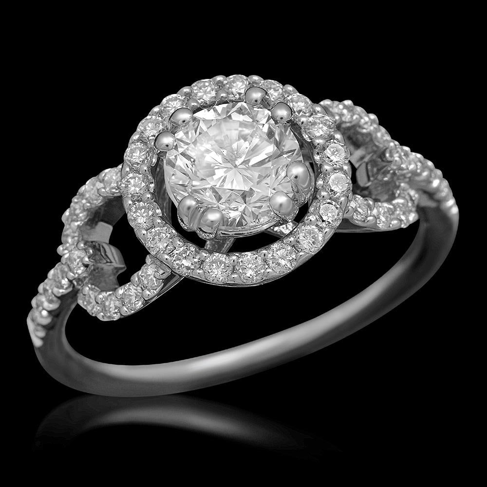 14K Gold 1.44ct Diamond Ring: Retail: $13,100.00 ****** 14K Gold 1.44cts Diamond Ring ****** Metal: 14K Solid Gold / Total Item Weight: 3.0 grams / Country Made: United States / / Main Stone: Diamond / Carat Total Weight: 1.00 / T