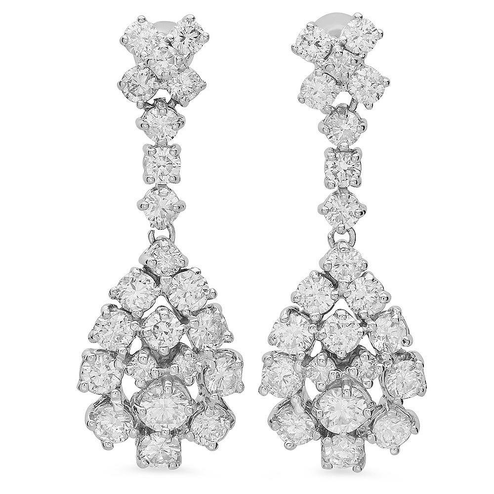 14K Gold 3.00ct Diamond Earrings: Retail: $10,670.00 ****** 14K Gold 3.00ct Diamond Earrings ****** Metal: 14K Solid Gold / Total Item Weight: 4.4 grams / Country Made: United States / / Main Stone: Diamond / Carat Total Weight: 3.00 