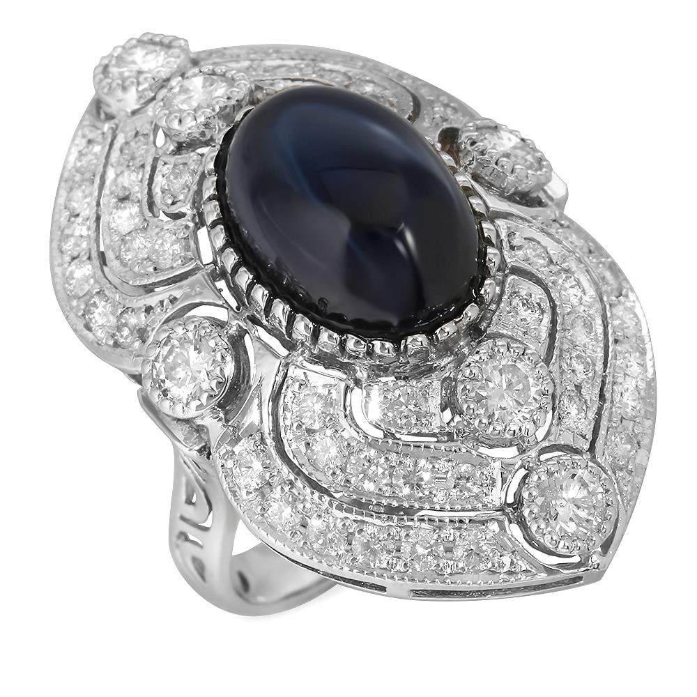 14K Gold 13.58ct Star Sapphire 2.47ct Diamond Ring: Retail: $14,521.00 ****** 14K Gold 13.58ct Star Sapphire 2.47ct Diamond Ring ****** Metal: 14K Solid Gold / Total Item Weight: 13.3 grams / Country Made: United States / / Main Stone: Star Sapphire / 