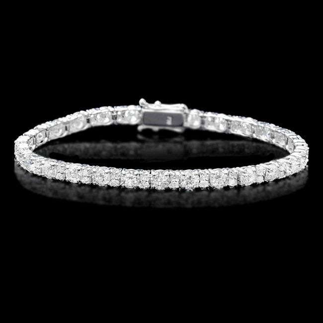 18k White Gold 8.60ct Diamond Bracelet: Retail: $34,800.00 ****** 18k White Gold 8.60ct Diamond Bracelet ****** Metal: 18k Solid White Gold / Size: 7 / Total Item Weight: 10.5 grams / Country Made: United States / / Main Stone: Diamond / Co