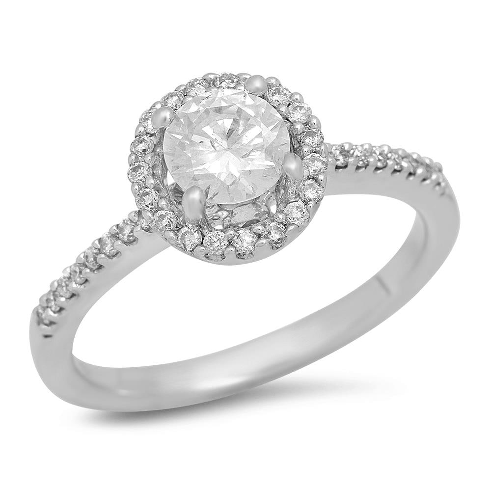 14K Gold 0.52ct Center Diamond 0.72cts Diamond Ring (1 of 5)