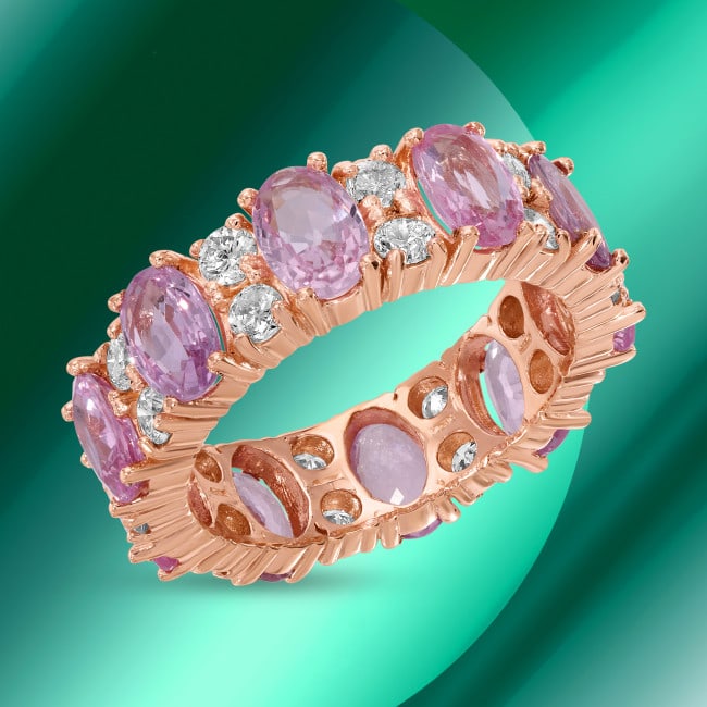 14k Gold 5.20ct Pink Sapphire 1.80ct Diamond Ring: Retail: $16,000.00 ****** 14k Gold 5.20ct Pink Sapphire 1.80ct Diamond Ring ****** Metal: 14k Solid Rose Gold / Size: 6.75 / Total Item Weight: 5.7 grams / Country Made: USA / / Main Stone: Sapphire /