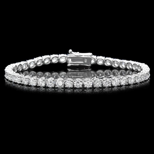18k White Gold 11.50ct Diamond Bracelet: Retail: $46,800.00 ****** 18k White Gold 11.50ct Diamond Bracelet ****** Metal: 18k Solid White Gold / Size: 7.5 / Total Item Weight: 16.5 grams / / Main Stone: Diamond / Color: White / Carat Total We