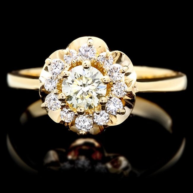14k Yellow Gold .7ct Diamond Ring: Retail: $4,500.00 ****** 14k Yellow Gold .7ct Diamond Ring ****** Metal: 14k Solid Yellow Gold / Size: 7 / Total Item Weight: 4.0 grams / Country Made: United States / / Main Stone: Diamond / Color: Y