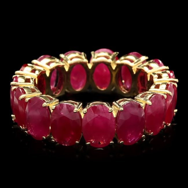 14k Yellow Gold 13.30ct Ruby Ring: Retail: $5,800.00 ****** 14k Yellow Gold 13.30ct Ruby Ring ****** Metal: 14k Solid Yellow Gold / Total Item Weight: 6.0 grams / Country Made: United States / / Main Stone: Ruby / Color: Red / Carat To