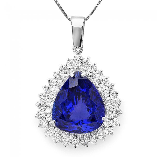 14k Gold 22ct Tanzanite 2.70ct Diamond Pendant: Retail: $68,000.00 ****** 14k Gold 22ct Tanzanite 2.70ct Diamond Pendant ****** Metal: 14k Solid White Gold / Size: 16 / Total Item Weight: 13.5 grams / Country Made: United States / / Main Stone: Tan