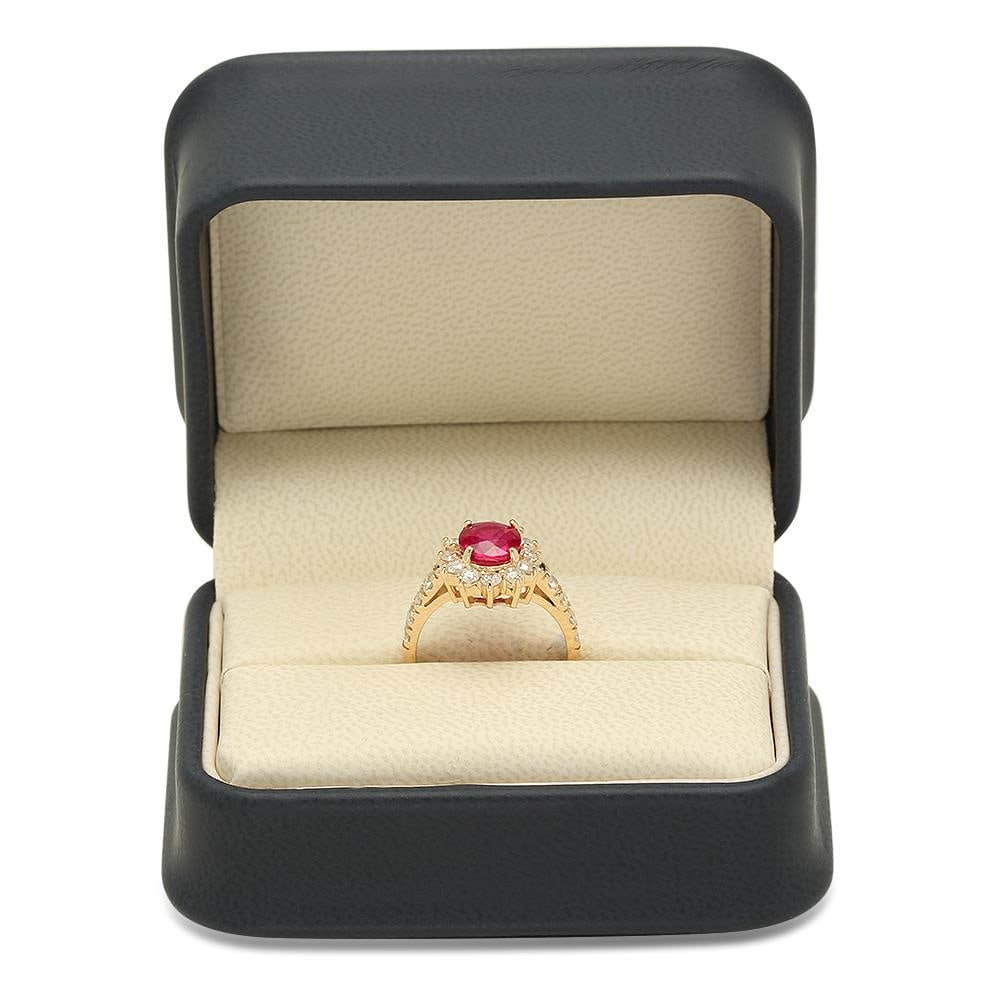 14K Gold 2.37ct Ruby 1.12cts Diamond Ring - 4