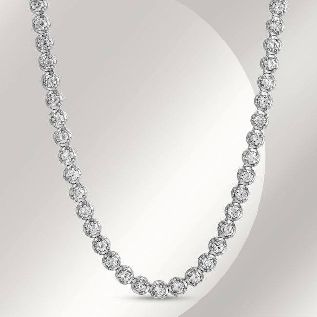 14k Gold 14.50ct Diamond Necklace: Retail: $64,790.00 ****** 14k Gold 14.50ct Diamond Necklace ****** Metal: 14k Solid White Gold / Size: 16.25 inches / Total Item Weight: 23.0 grams / Country Made: USA / / Main Stone: Diamond / Color: