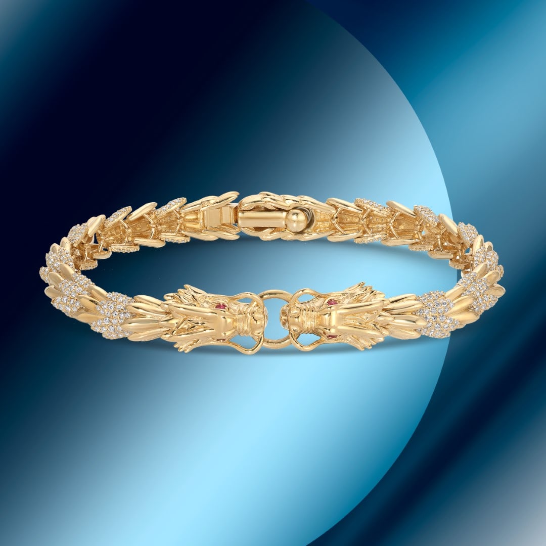 14K Gold 5.31cts Diamond & 0.10cts Ruby Bracelet (1 of 4)