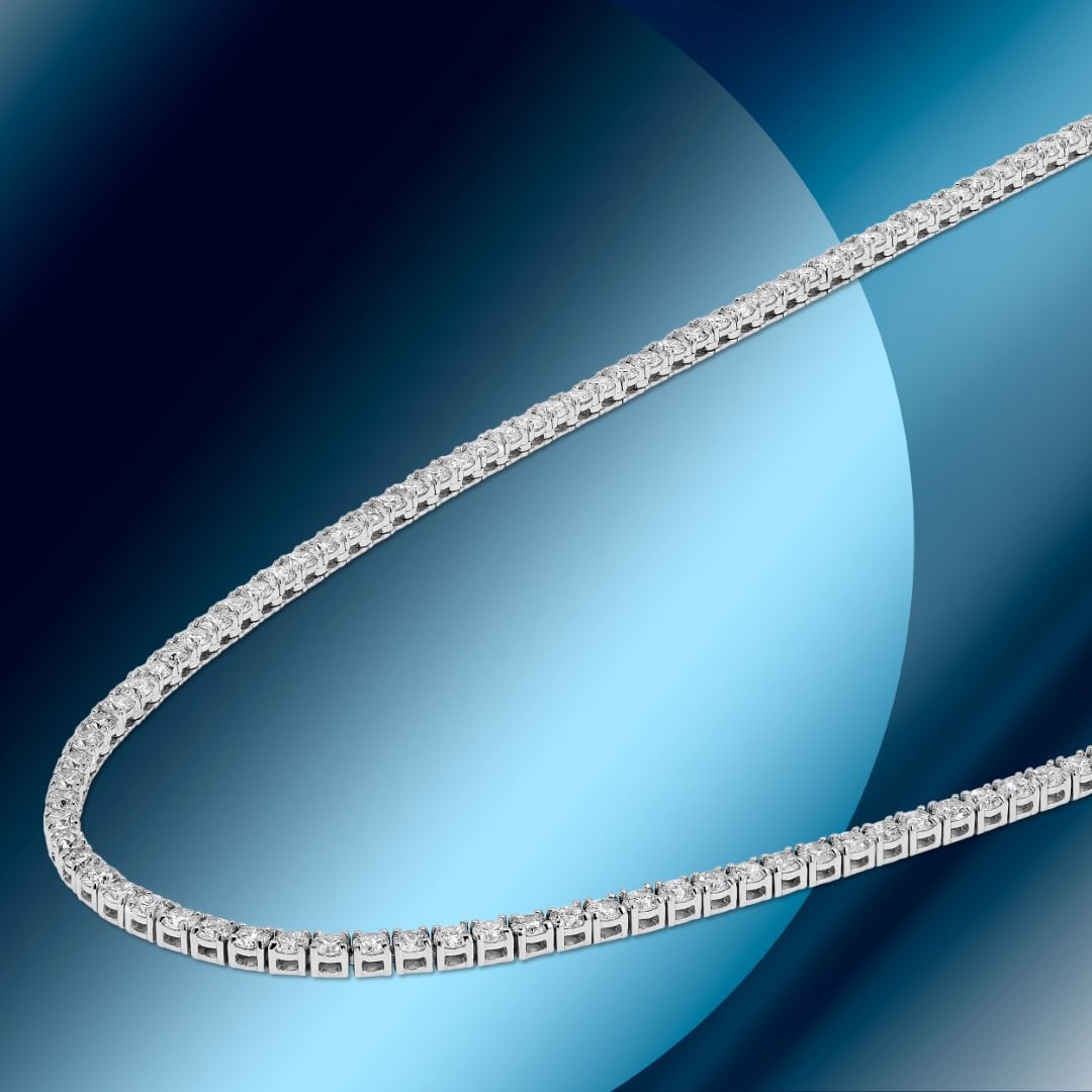 18K Gold 12.91cts Diamond Necklace (1 of 4)