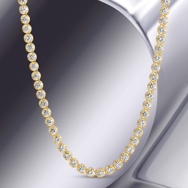 14k Gold 11.00ct Diamond Necklace: Retail: $47,830.00 ****** 14k Gold 11.00ct Diamond Necklace ****** Metal: 14k Solid Yellow Gold / Size: 16.5 inches / Total Item Weight: 19.0 grams / Country Made: USA / / Main Stone: Diamond / Color: