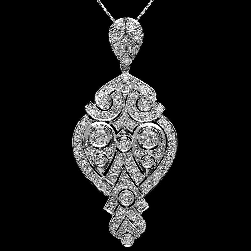 14K Gold 4.70ct Diamond Pendant (1 of 3)