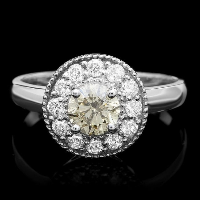 14k White Gold 1.05ct Diamond Ring: Retail: $5,100.00 ****** 14k White Gold 1.05ct Diamond Ring ****** Metal: 14k Solid White Gold / Size: 6.75 / Total Item Weight: 3.5 grams / Country Made: United States / / Main Stone: Diamond / Color