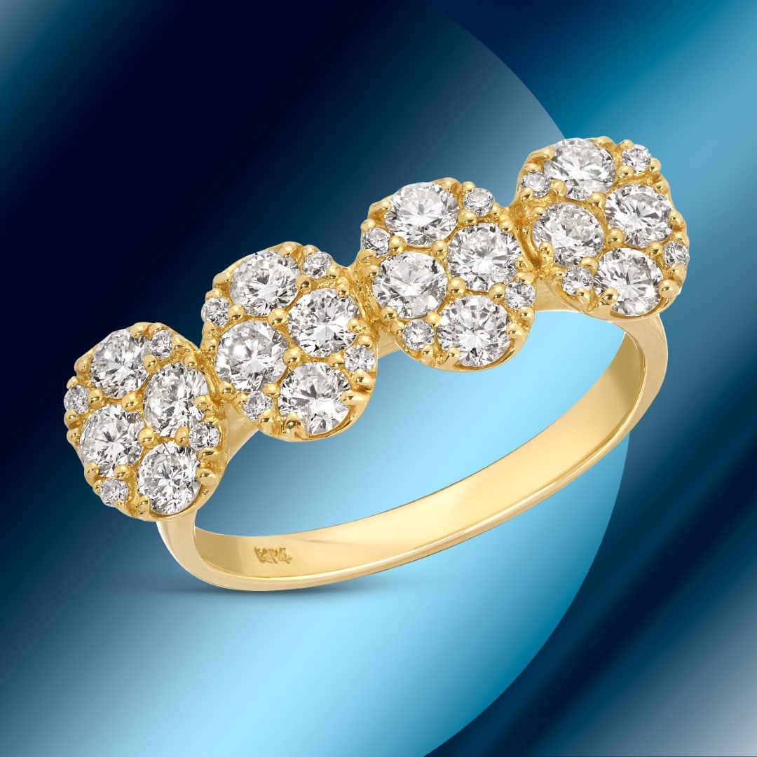 14k Gold 1.14cts Diamond Ring: Retail: $7,100*****14k Gold Diamond Ring*****Metal: 14K Yellow Gold/ Total Wt.:4.9g / Country Made US// Main Stone: Natural Diamond / Carat Total Wt.: 1.14cts / Treatment: none/ Color: none / Cut: Ver