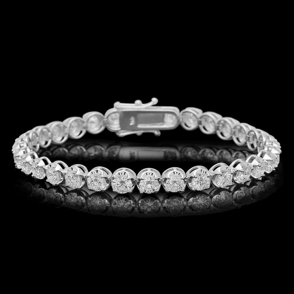 18K Gold 8.54ct Diamond Bracelet: Retail: $39,335.00 ****** 18K Gold 8.54ct Diamond Bracelet ****** Metal: 18K Solid Gold / Total Item Weight: 14.4 grams / Country Made: United States / / Main Stone: Diamond / Carat Total Weight: 8.54