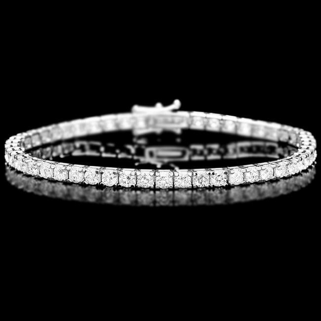 18k White Gold 6.50ct Diamond Bracelet: Retail: $22,800.00 ****** 18k White Gold 6.50ct Diamond Bracelet ****** Metal: 18k Solid White Gold / Size: 7.5 / Total Item Weight: 14.5 grams / Country Made: United States / / Main Stone: Diamond / 