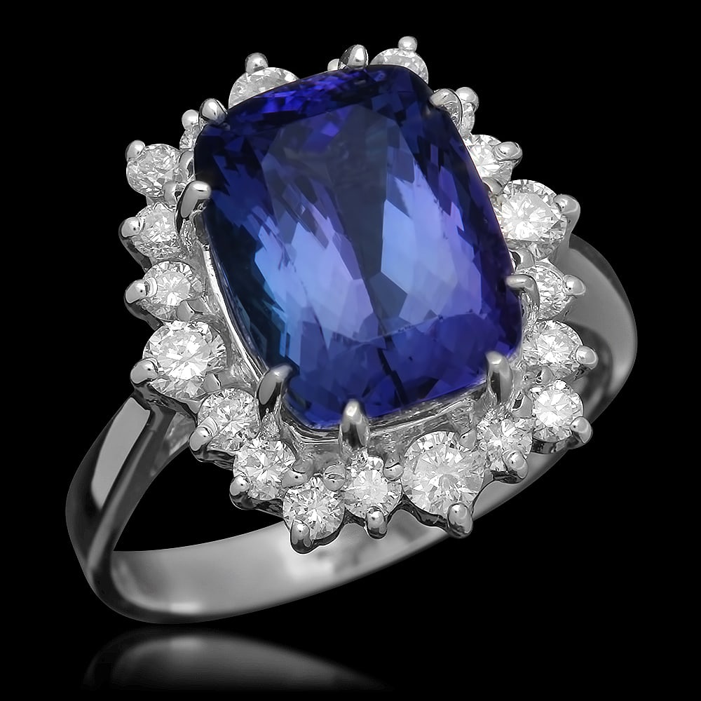 14K Gold 4.00ct Tanzanite 0.90ct Diamond Ring: Retail: $9,975.00 ****** 14K Gold 4.00ct Tanzanite 0.90ct Diamond Ring ****** Metal: 14K Solid Gold / Total Item Weight: 5.5 grams / Country Made: United States / / Main Stone: Tanzanite / Color: Viol