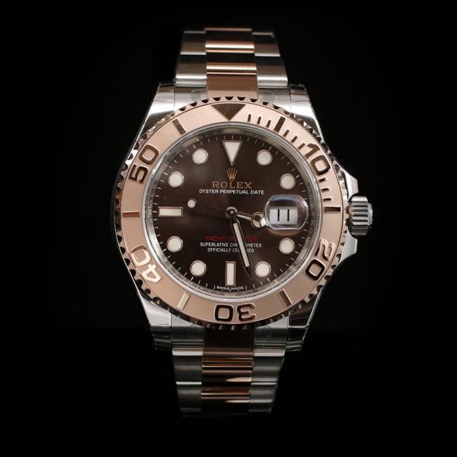 Rolex YachtMaster SS 40mm Mens Wristwatch: ****** Rolex YachtMaster SS 40mm Mens Wristwatch ****** One Mens, Rolex YachtMaster SS 40mm Mens Wristwatch Stainless Steel in Rose Gold electronically tested and polished / Case: Stainless Steel, 40m