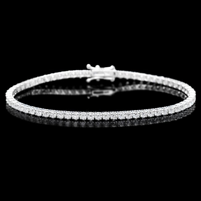 18k White Gold 4.50ct Diamond Bracelet: Retail: $16,900.00 ****** 18k White Gold 4.50ct Diamond Bracelet ****** Metal: 18k Solid White Gold / Size: 7.5 / Total Item Weight: 8.0 grams / Country Made: United States / / Main Stone: Diamond / C