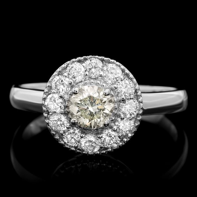 14k White Gold .75ct Diamond Ring: Retail: $5,400.00 ****** 14k White Gold .75ct Diamond Ring ****** Metal: 14k Solid White Gold / Size: 6.75 / Total Item Weight: 3.0 grams / Country Made: United States / / Main Stone: Diamond / Color: