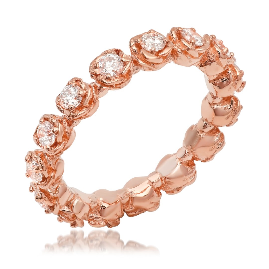 14K Rose Gold 1.13cts. Diamond Ring: Retail: $4,717.00***** 14K Rose Gold 1.13cts. Diamond Ring****** Metal: 14K Rose Gold/ Total Wt.: 4.8g/ Country Made USA// Main Stone: Diamond/ Carat Total Wt: 1.13cts / Treatment: None/ Color Grade: 