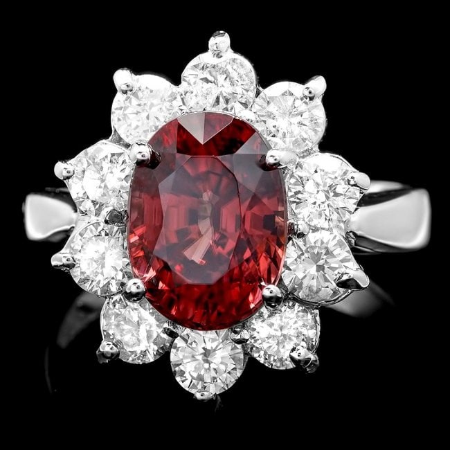14k White Gold 5.50ct Zircon 1.80ct Diamond Ring: Retail: $12,300.00 ****** 14k White Gold 5.50ct Zircon 1.80ct Diamond Ring ****** Metal: 14k Solid White Gold / Size: 8.25 / Total Item Weight: 8.0 grams / Country Made: United States / / Main Stone: 