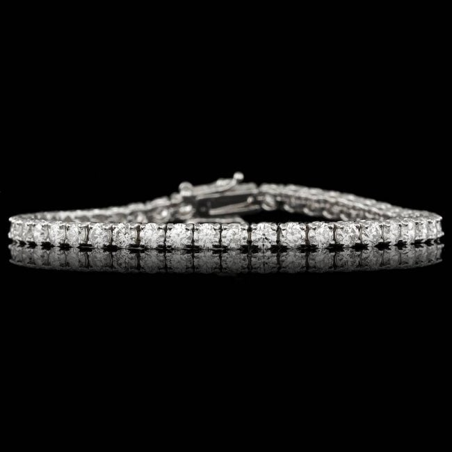 14k White Gold 7.50ct Diamond Bracelet: Retail: $48,500.00 ****** 14k White Gold 7.50ct Diamond Bracelet ****** Metal: 14k Solid White Gold / Size: 7 / Total Item Weight: 10.7 grams / Country Made: United States / / Main Stone: Diamond / Co