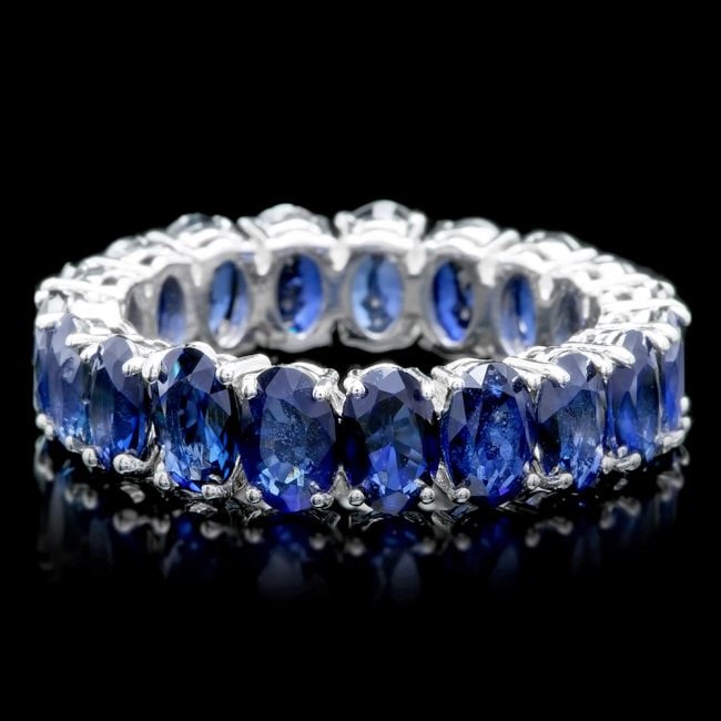 14k White Gold 9.00ct Sapphire Ring (1 of 4)