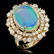 14K Gold 6.30ct Opal & 1.82ct Diamond Ring