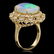 14K Gold 6.30ct Opal & 1.82ct Diamond Ring - 2